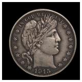 1915 Barber Silver Half Dollar AU KEY DATE