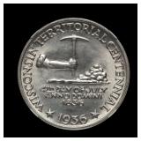 1936 Commemorative Half Wisconsin NGC MS-64