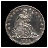 1866 Seated Liberty Half Dollar NGC PR-60 PROOF