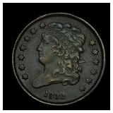 1832 Half Cent 1/2c AU GORGEOUS