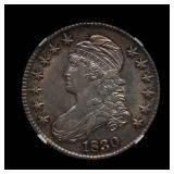 1830 Capped Bust Half Dollar NGC AU-55 WOW!