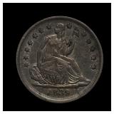 1839 Seated Liberty Silver Half Dime AU+ TONED