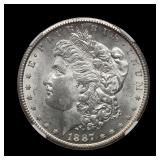 1887 S Morgan Silver Dollar NGC MS-61 UNDERGRADED