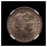 1913 Barber Silver Dime NGC MS-64