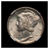 1935 D Mercury Silver Dime NGC MS-67 FB SUPERB