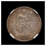 1891 O Seated Liberty Silver Dime NGC MS-63 WOW