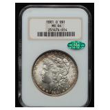 1881 O Morgan Silver Dollar NGC MS-64 FATTY CAC
