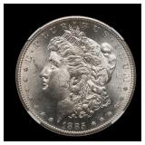 1885 S Morgan Silver Dollar NGC MS-62 BLAST WHITE