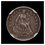 1857 Seated Liberty Silver Half Dime NGC XF-40