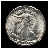 1945 D Walking Liberty Half Dollar NGC MS-64