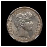 1904 Barber Silver Dime NGC MS-61