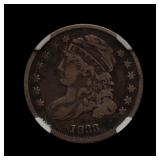 1833 Capped Bust Silver Dime NGC F-15