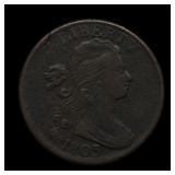 1803 Draped Bust Large Cent VF SM DT LG F RARE!
