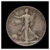 1921 S Walking Liberty Half Dollar F/VF KEY DATE