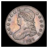 1829/7 Capped Bust Half AU+ CHOICE TONED
