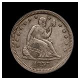 1857 Seated Liberty Silver Quarter ICG XF-45