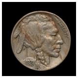 1921 S Buffalo Nickel XF/AU DEFECTIVE PLNCHT ERROR