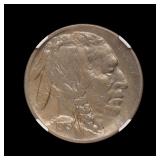 1915 D Buffalo Nickel NGC AU Dtls TWO FEATHERS