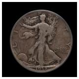 1938 D Walking Liberty Half PCGS VG-10 KEY DATE