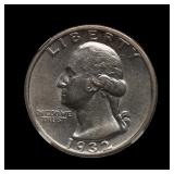1932 S Washington Silver Quarter NGC AU Details