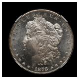 1878 S Morgan Dollar NGC MS-63 PL BLAST WHITE