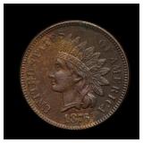 1876 Indian Head Cent Penny AU+ Details SEMI KEY
