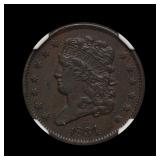 1834 Half Cent 1/2c Classic Head NGC AU-50 BN