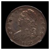 1833 Capped Bust Half NGC AU+ Details