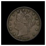 1889 Liberty V Nickel ICG XF-40