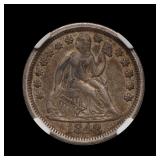 1848 Seated Liberty Silver Dime NGC XF-45 CAC