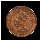 1907 Indian Head Cent Penny MS-63 RB WOW!