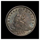 1840 Seated Liberty Silver Half Dime AU TONED