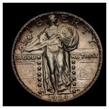 1924 S Standing Liberty Quarter AU+ FH BIG COIN!