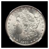 1901 S Morgan Silver Dollar NGC MS-64 CAC WOW