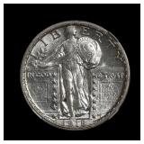 1918 S Standing Liberty Silver Quarter NGC AU-55