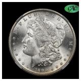 1890 S Morgan Dollar NGC MS-63 CAC Bright!