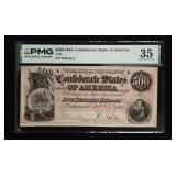 1864 $500 Confederate States PMG VF-35 Civil War