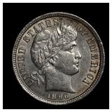 1896 Barber Silver Dime BU Better Date