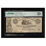 1839 $50 Houston, TX Government of TX PMG VF-25