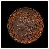 1878 Indian Head Cent Penny AU+ CHOICE
