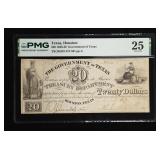 1838 $20 Houston, TX Government of TX PMG VF-25