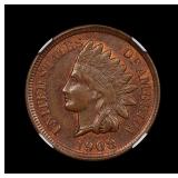 1908 Indian Head Cent NGC MS-62