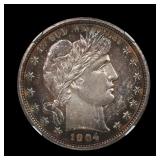 1904 Barber Half Dollar NGC UNC Toned