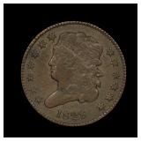1828 Coronet Head Half Cent 1/2c VF
