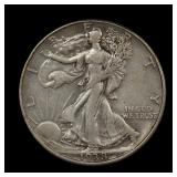 1938 D Walking Liberty Half XF Details SEMI-KEY