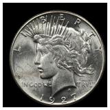 1927 Peace Silver Dollar BU+ Better Date