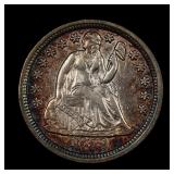 1852 Seated Liberty Dime AU+