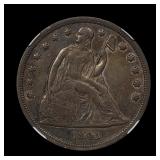 1841 Seated Liberty Silver Dollar NGC AU-50