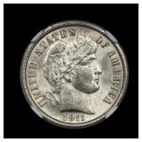 1911 Barber Silver Dime NGC MS-62