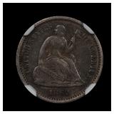 1862 Seated Liberty Silver Half Dime NGC XF-40